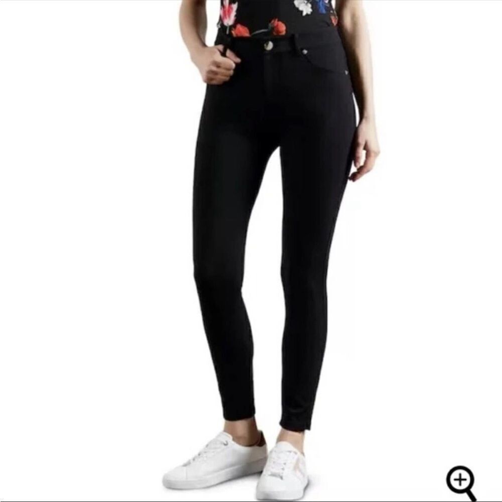 Ted Baker 25 Alesias Black Skinny Jeans High Rise Dark Wash